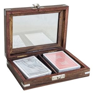 Double Card Box (Glass Lid) - 16cm