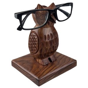 Owl Glasses Stand - Sheesham Wood 14.5cm