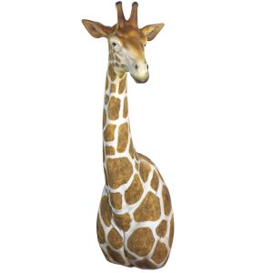 Giraffe Head & Neck Wall Art 61cm