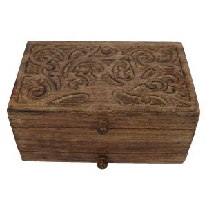 Mango Wood Tree Of Life Design Jewellery Box