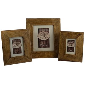Mango Wood Photo Frames - Set/3
