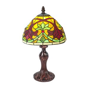 Fleur De Lys Tiffany Lamp 34cm (Small) + Free Bulb