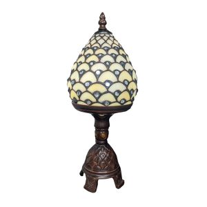 Pinecone Tiffany Table Lamp 33cm + Free Bulb