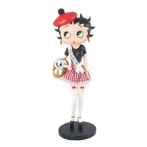 Betty Boop In French Costume  31cm ** With Fabric Checked Skirt **
