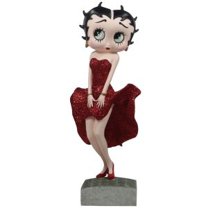 Betty Boop Posing Red Glitter Dress 29.5cm