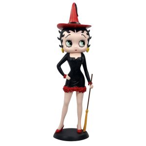 Betty Boop Witch - Black Dress with Red Hat - 36cm