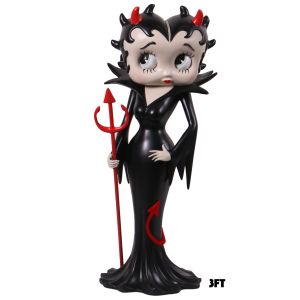 Large Betty Boop Devil Black Dress - 3ft