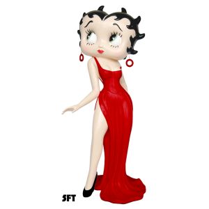 Large Betty Boop Red Dress - 5ft