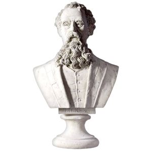 Charles Dickens Bust - Roman Stone Finish - Ex Display