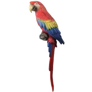 Scarlet Macaw Wall Art Faux Taxidermy - 100cm