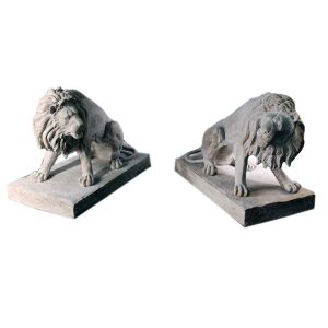 Big Lions - Set of 2 - Roman Stone Finish -132cm