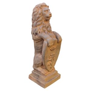 Heraldic Lion 81cm - Rusty Finish
