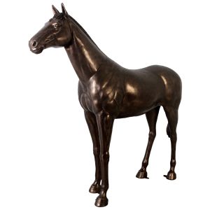 Standing Horse - Life Size - 229cm - Polished Bronze Finish