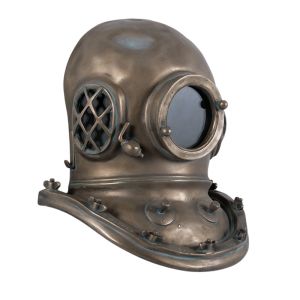 Diving Helmet Wall Decor - Brass Finish - 43cm