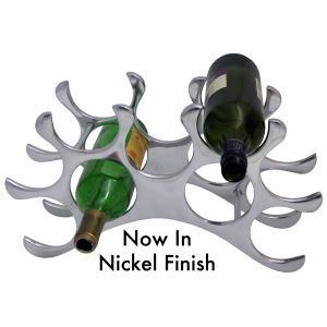 Wine Rack (9 Bottle) 39cm Nickel plated Finish  Aluminium 