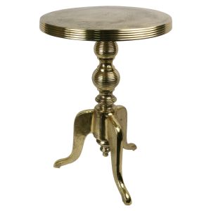 Aluminium Round Side Table Brass Industrial Finish 45cm