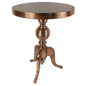 Aluminium Round Table Copper Industrial Finish 54.5cm