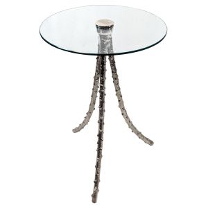 Aluminium Cactus Table Glass Top - 69cm