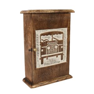 Mango Wood Key Box Jeep 4x4 Design (Front View)
