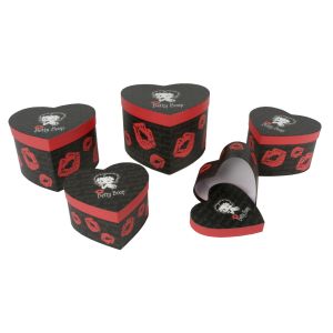 Betty Boop Heart Boxes - Set/5