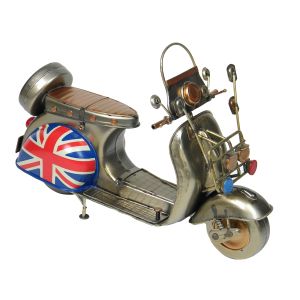 Union Jack Metal Scooter - Polished Metal 29cm