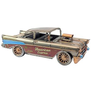 Vintage Daytona Race Car With Air Box Polished Metal  - 33cm 