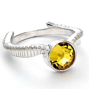 Harry Potter Golden Snitch Ring With Crystal Elements Medium Size 7 - Ring Size O